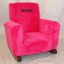 Hot Pink Fleece Toddle Rock Personalized with Sponge in Black