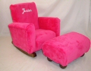 Hot Pink Fleece Toddle Rock Personalized with Princess Script in White & Toddleman